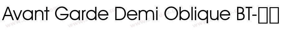 Avant Garde Demi Oblique BT字体转换